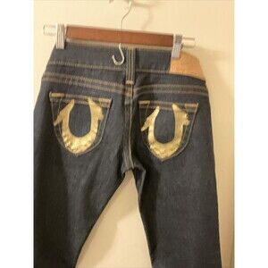 True Religion Brand Dark Denim Jeans Size 26, Made In USA